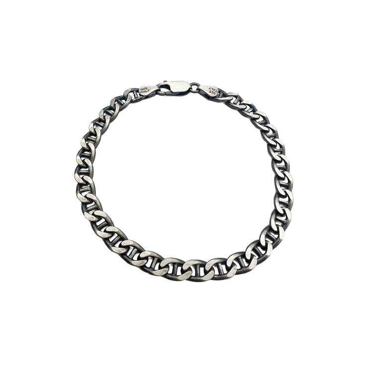 Avonza Men, Brazalete de Eslabones de Plata Italiana para Caballero — Imagen 1 de 2