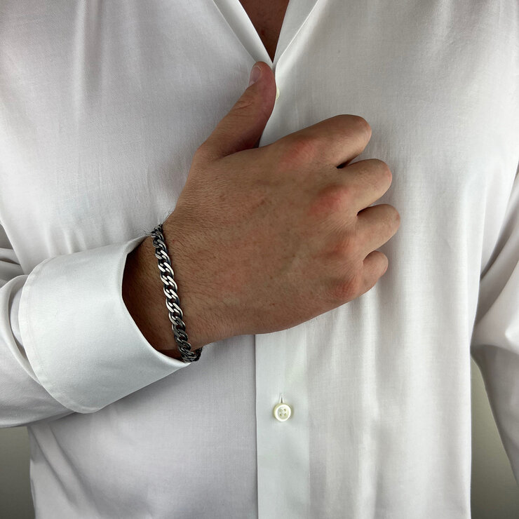 AVONZA MEN PULSERA TRENZA DA GRUESA PLATA.MX — Imagen 1 de 2