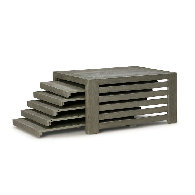 Transformer Table, Mesa de Centro y Unidad de Almacenamiento de Paneles, Color Gris — Imagen 3 de 3