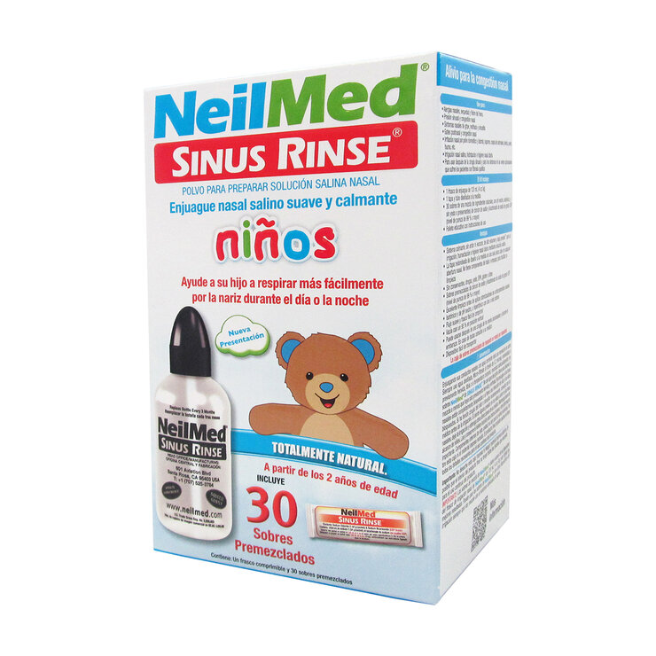 NeilMed Sinus Rinse Pediátrico Enjuague Nasal Salino Kit 30 Sobres — Imagen 3 de 3