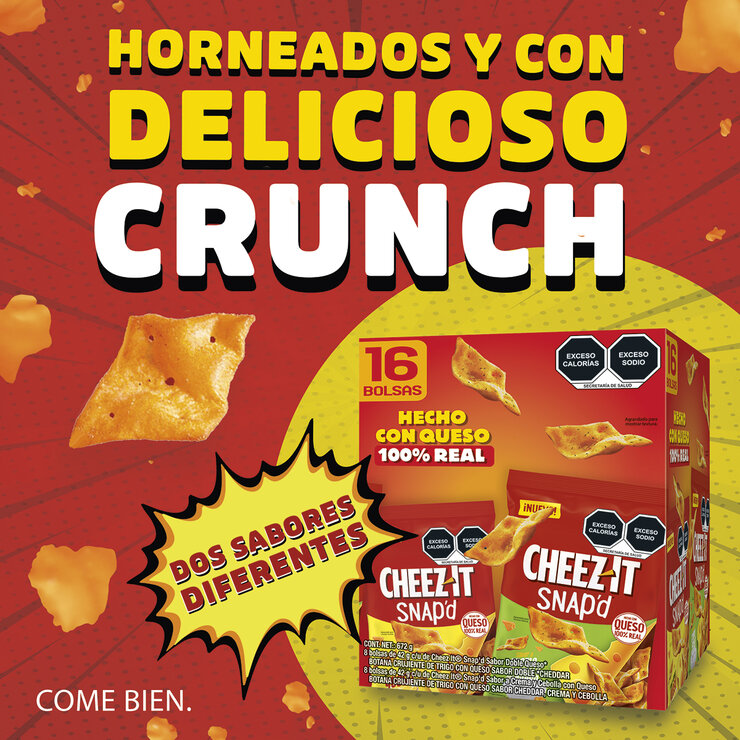 Cheez-It Botana Crujiente de Trigo con Queso 16 pzas de 42 g — Imagen 3 de 3