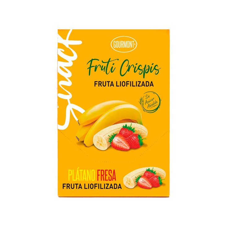 Fruti Crispis Fruta Liofilizada Sabor Plátano Fresa 10 pzas de 12 g — Imagen 2 de 4