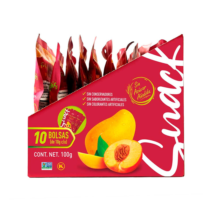 Fruti Crispis Fruta Liofilizada Sabor Mango Durazno 10 pzas de 10 g — Imagen 2 de 4