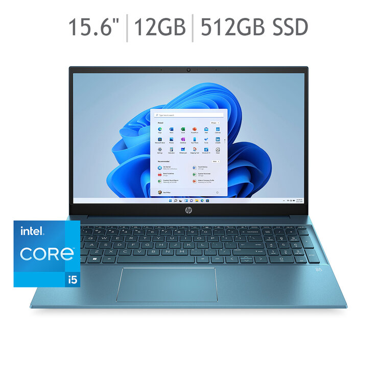 HP Pavilion Laptop 15.6" Intel® Core i5-1135G7 12GB 512GB SSD Windows 11 + Mochilla  — Imagen 1 de 4