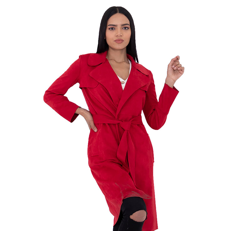 Shyla, Saco de Suede, Color Rojo, para Dama, Varias Tallas — Imagen 1 de 3