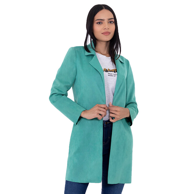 Shyla, Saco de Suede, Color Verde, para Dama, Varias Tallas — Imagen 1 de 3