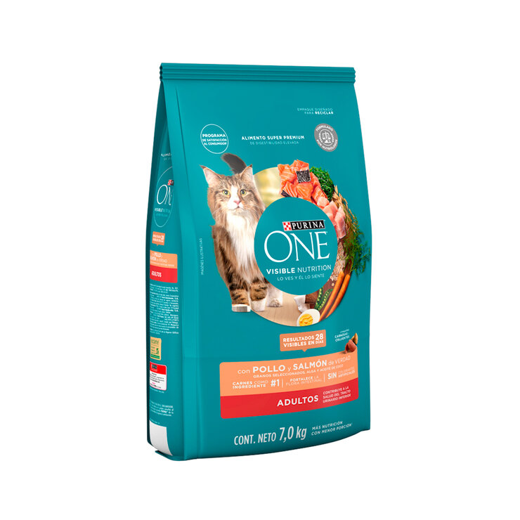 Purina One Alimento para Gato con Pollo y Salmón 7 Kg — Imagen 2 de 3