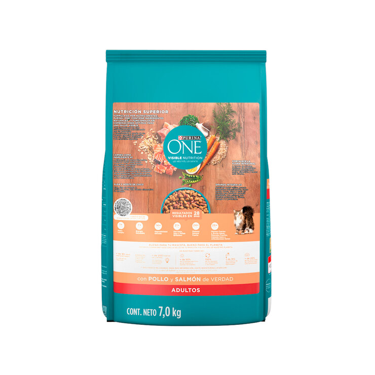Purina One Alimento para Gato con Pollo y Salmón 7 Kg — Imagen 3 de 3