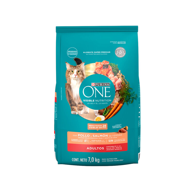 Purina One Alimento para Gato con Pollo y Salmón 7 Kg — Imagen 1 de 3