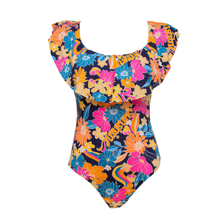 Alas de Sal, Traje de Baño para Dama, Estampado de Flores, Varias Tallas — Imagen 2 de 2