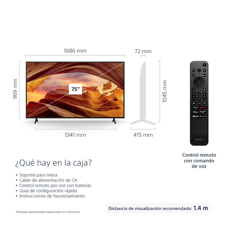 Sony Pantalla 75" 4K UHD Smart TV — Imagen 4 de 4