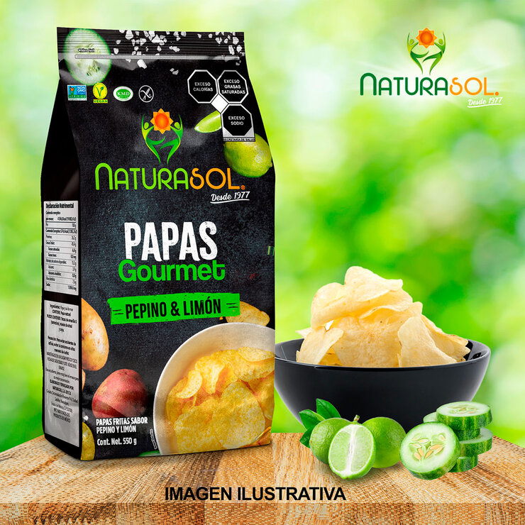 Naturasol Papas Gourmet Pepino Limón 550 g — Imagen 2 de 3