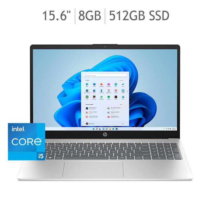 Laptop HP 15 Intel Core i5, 8 GB, 512 GB SSD, 15.6, FHD, Windows 11 Home — Imagen 1 de 4