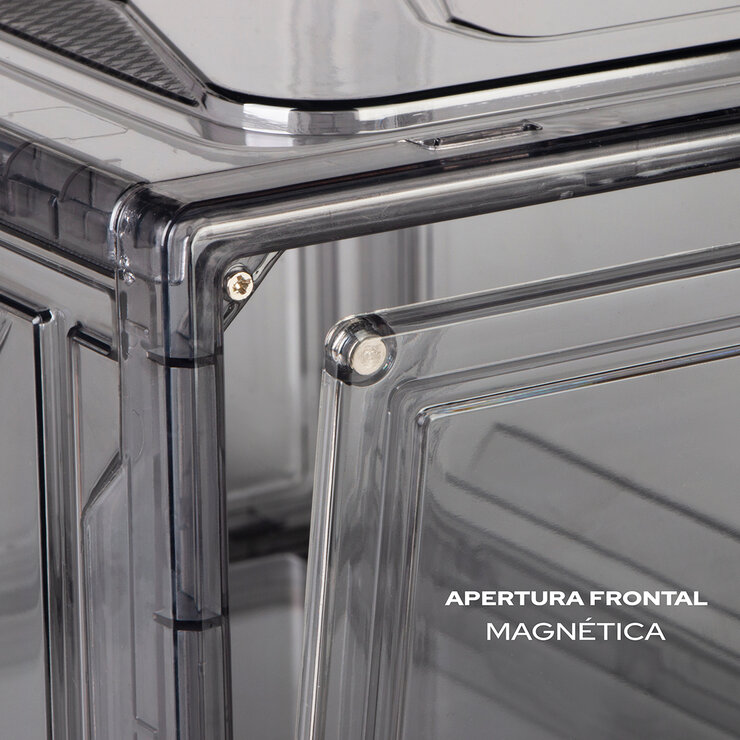AG Box, Set de 4 Cajas de Zapatos Apilables Premium,  Humo — Imagen 2 de 4