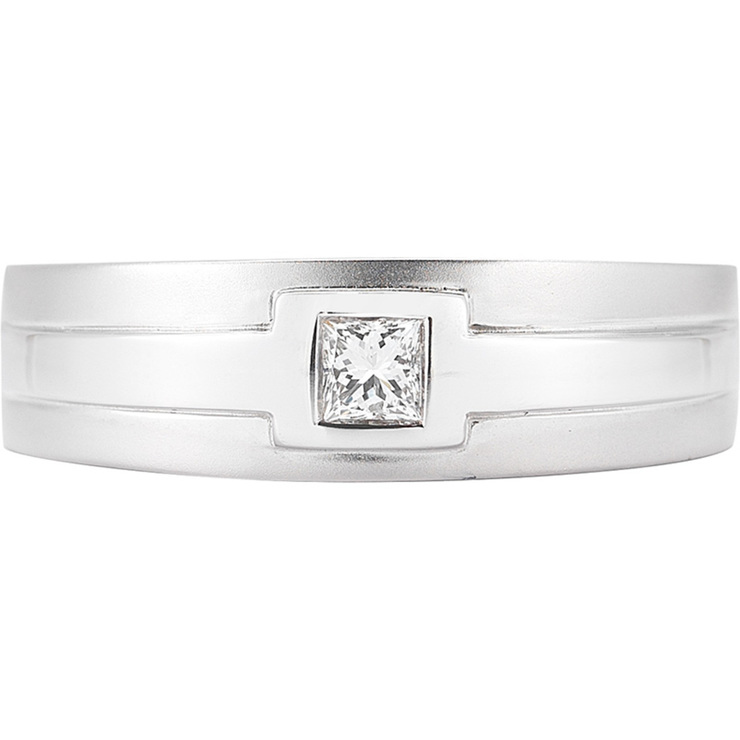 R27023 14KW PC .23CT MENS DIAMONDS RING — Imagen 3 de 3