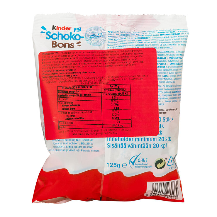 Kinder Chocolates Rellenos de Crema de Avellana 125 g — Imagen 2 de 3