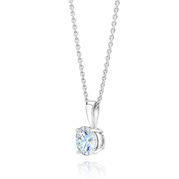 1.00ct, Collar de Diamante Solitario, Oro Blanco de 18kt — Imagen 2 de 2