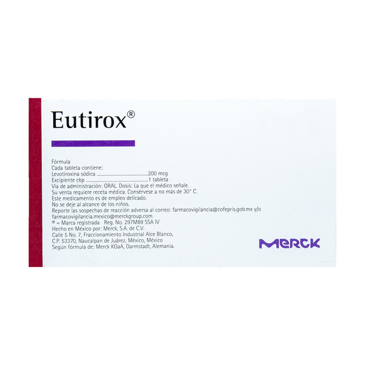 Eutirox 200 mg 50 Tabletas — Imagen 3 de 4