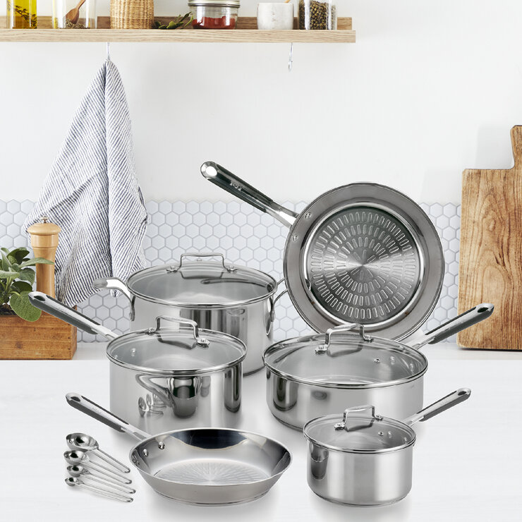 T-Fal Batería de Cocina de  Acero Inoxidable 14 piezas — Imagen 1 de 4