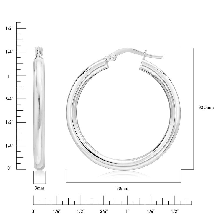 Aretes, Arracadas de Oro Blanco de 14k — Imagen 3 de 4