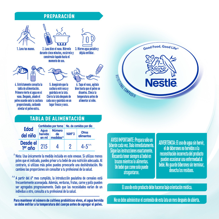 Nestle NAN Optipro 3, Fórmula para bebé (2 latas de 1.5 kg c/u) — Imagen 2 de 4