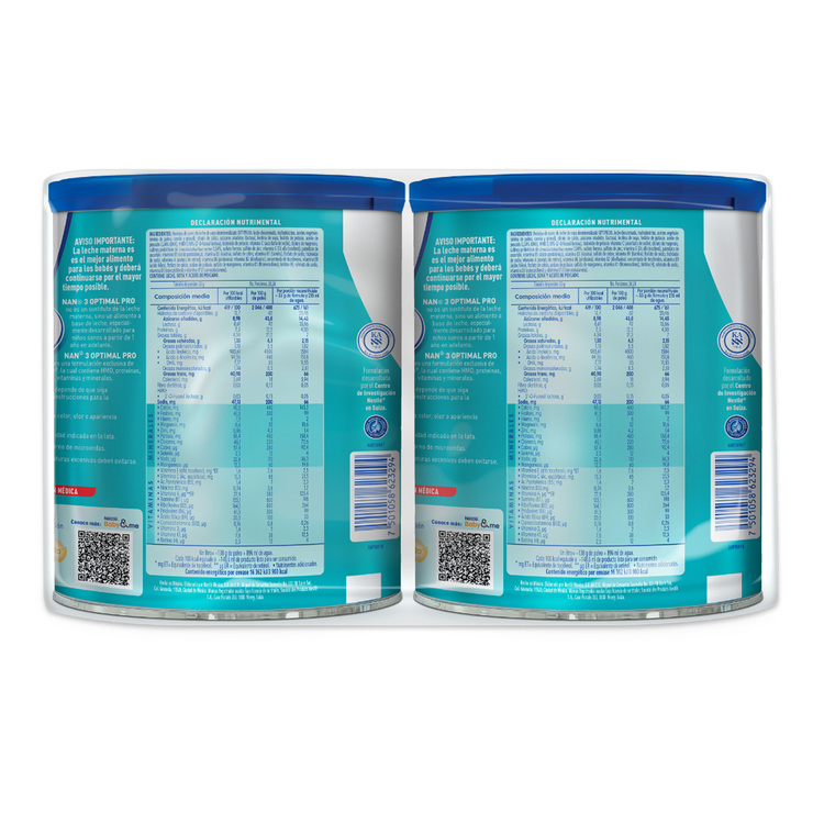 Nestle NAN Optipro 3, Fórmula para bebé (2 latas de 1.5 kg c/u) — Imagen 3 de 4