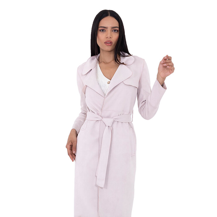 Shyla, Saco de Suede, Color Crema, para Dama, Varias Tallas — Imagen 1 de 3