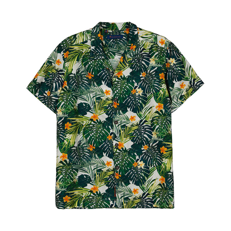 Palmerino, Camisa de Lino Manga Corta, Para Hombre, Estampado Magis, Modelo Luau, Varias Tallas Tallas — Imagen 1 de 2