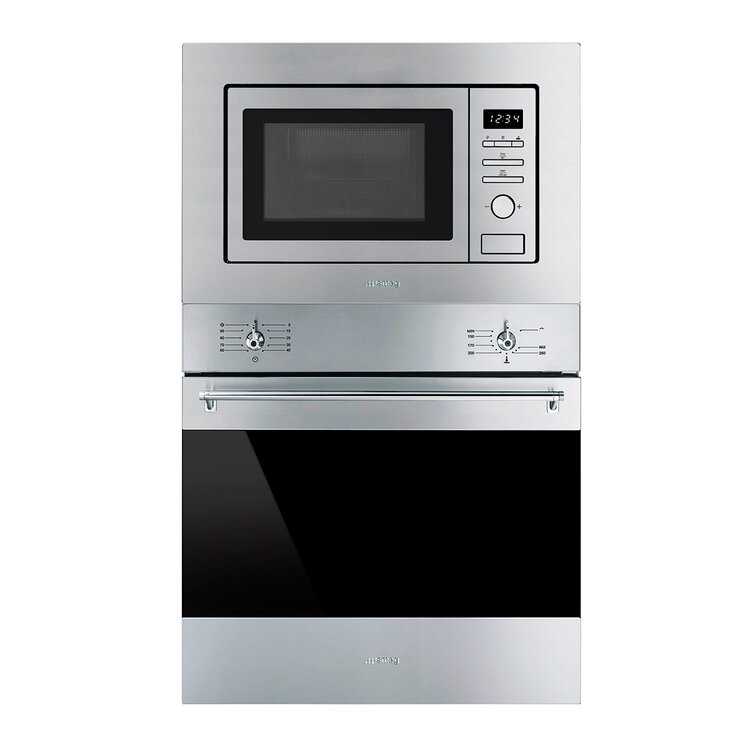 Smeg Combo microondas de empotre 60 cm y horno de empotre 60cm — Imagen 1 de 4