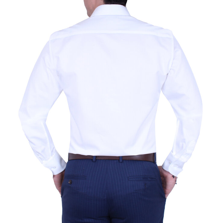 Emporio Colombo, Camisa de Vestir para Caballero, Corte Slim y/o Regular, Color Blanco — Imagen 3 de 3