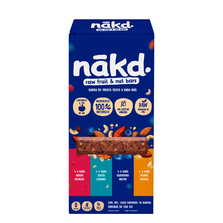 Nakd Barras de Frutos Secos 16 pzas de 35 g