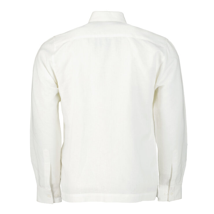 Palmerino, Camisa de Lino Manga Larga, para Caballero, Color Blanco, Modelo Raoni, Varias Tallas — Imagen 2 de 2