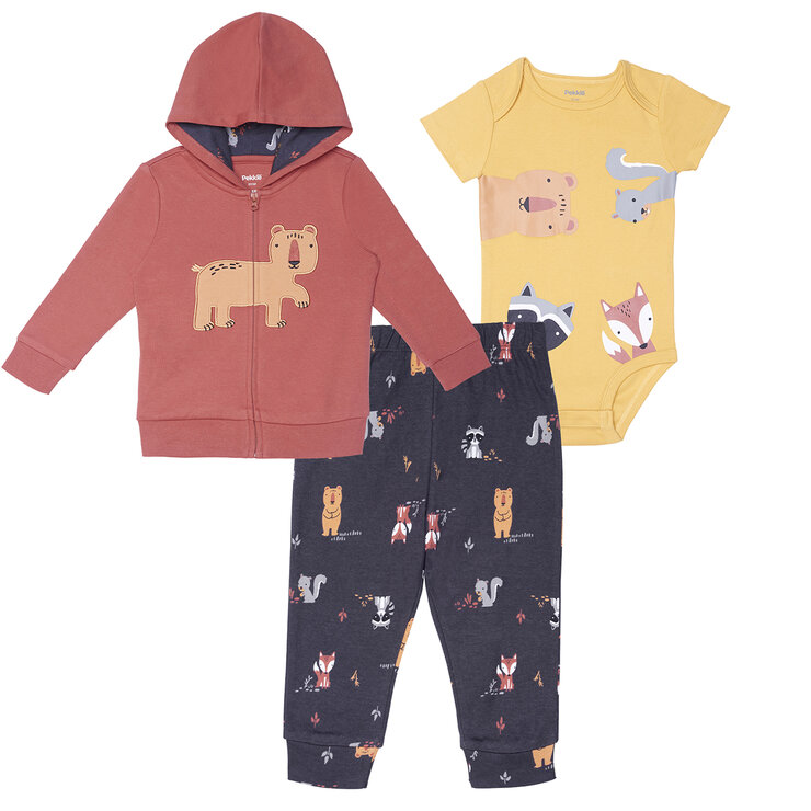 Pekkle Conjunto 3 piezas para Niños o Niñas Varias Tallas y Colores — Imagen 3 de 4