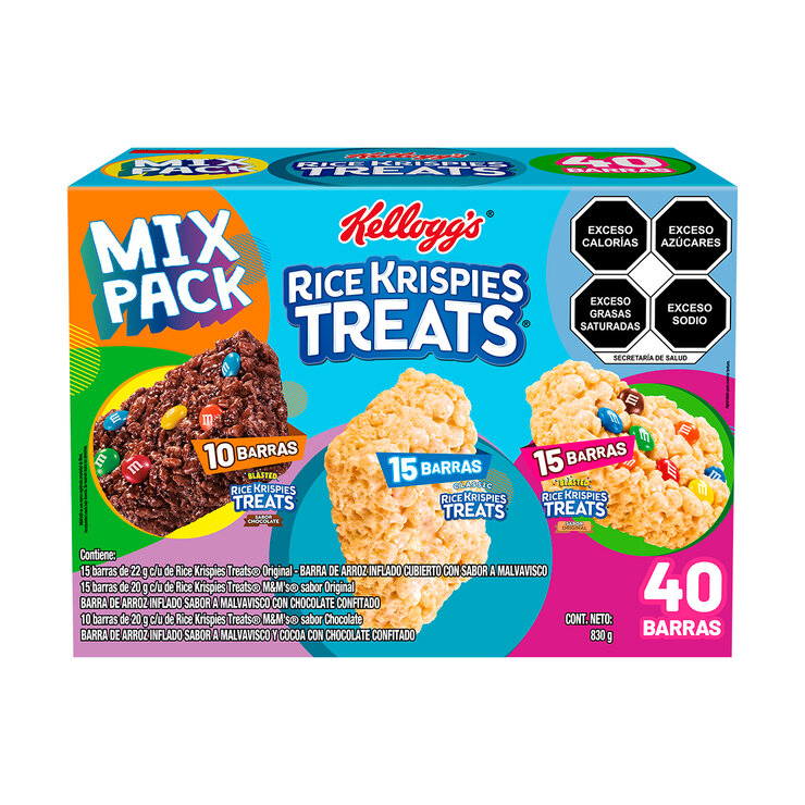 Kellogg's Barras de Arroz Inflado Rice Krispies Variedad de Sabores 40 pzas de 22 g — Imagen 1 de 3