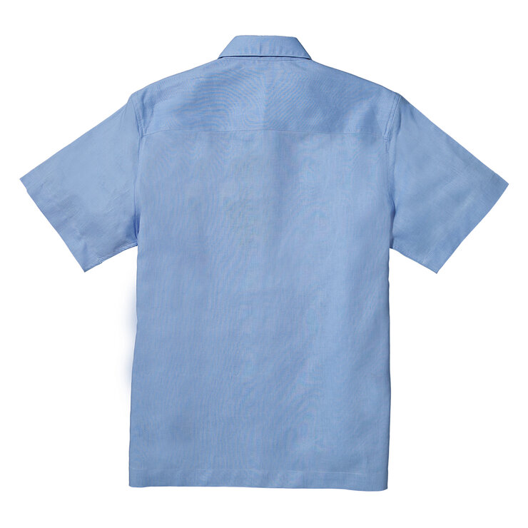 Palmerino, Camisa de Lino Manga Corta para hombre, Color Placid Blue, Modelo Released, Varias Tallas — Imagen 2 de 2