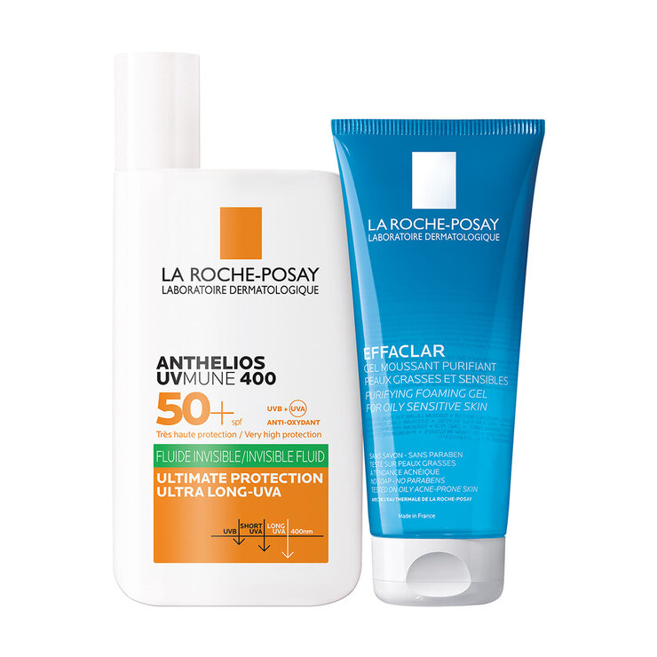 Kit Anthelios UV Mune 400 FPS 50+ Oil Control-Fluido 50ml + Effaclar Gel Purificante 50ml — Imagen 1 de 3