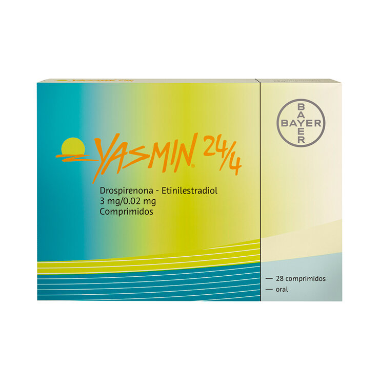 Yasmin 24/4  3mg /0.03 mg con 28 Comprimidos — Imagen 1 de 4
