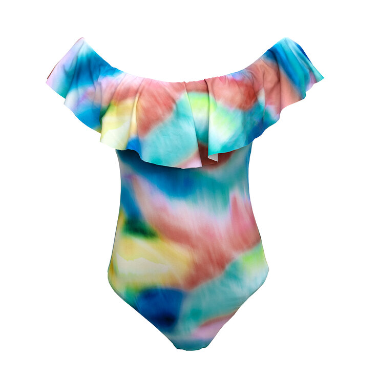 Alas de Sal, Traje de Baño para Dama, Estampado Tie Dye, Varias Tallas — Imagen 1 de 2