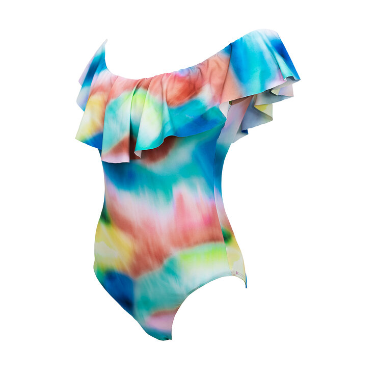 Alas de Sal, Traje de Baño para Dama, Estampado Tie Dye, Varias Tallas — Imagen 2 de 2