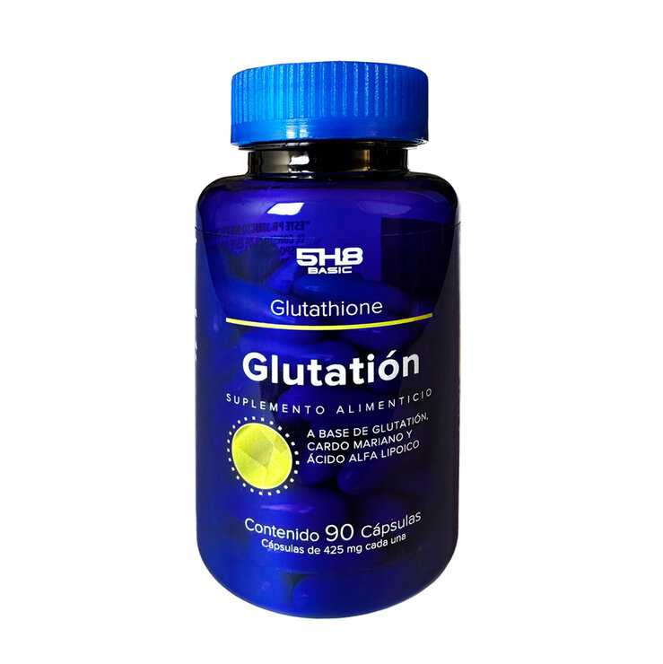 5H8 Glutatión con Cardo Mariano y Ácido Alfa Lipoico 90 Cápsulas — Imagen 1 de 4