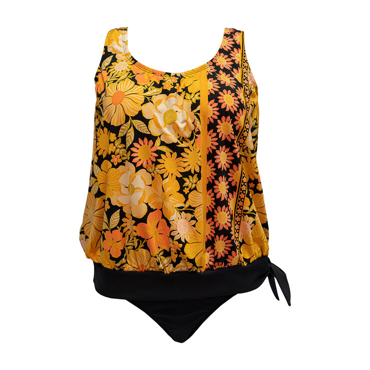 Alas de Sal Tankini 2 Piezas, Estampado de Flores para Dama, Varias Tallas — Imagen 1 de 2