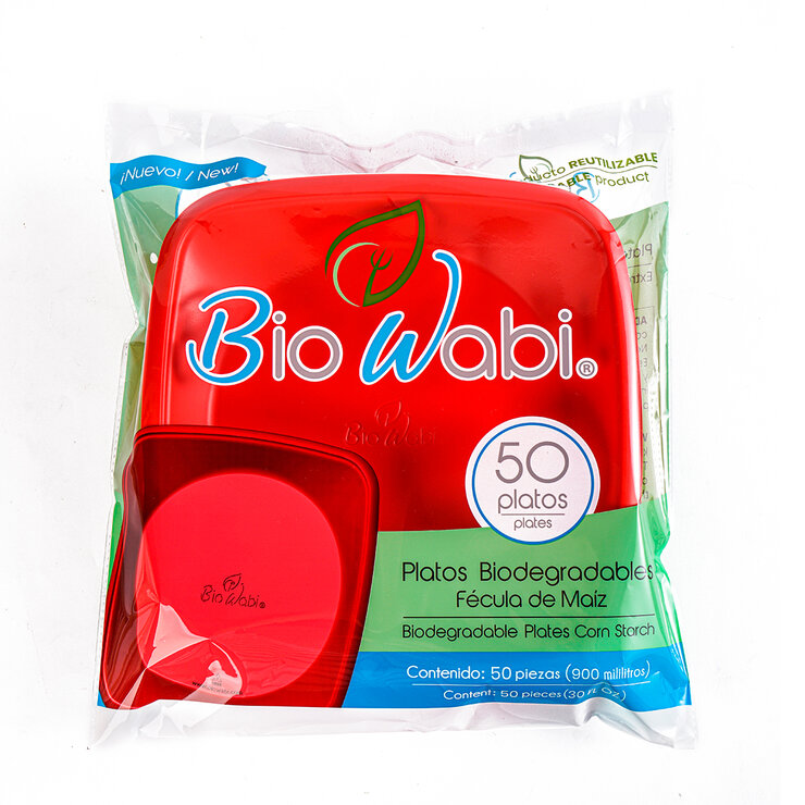 BioWabi Plato Biodegradable 50 pz — Imagen 1 de 4