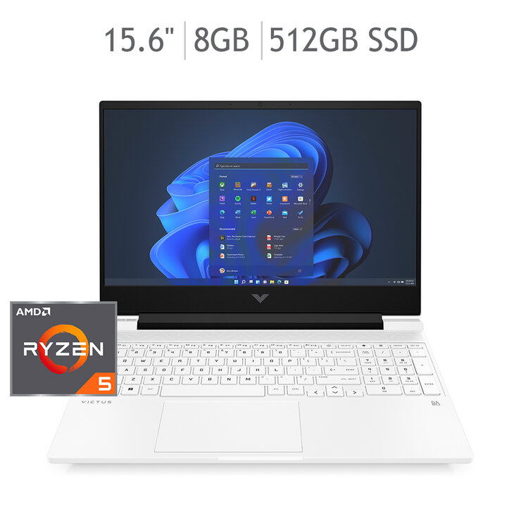 HP Victus Gaming Laptop 15.6" AMD Ryzen 5 5600H 8GB 512GB SSD Nvidia GeForce GTX 1650 (15-fb0120la) — Imagen 1 de 4