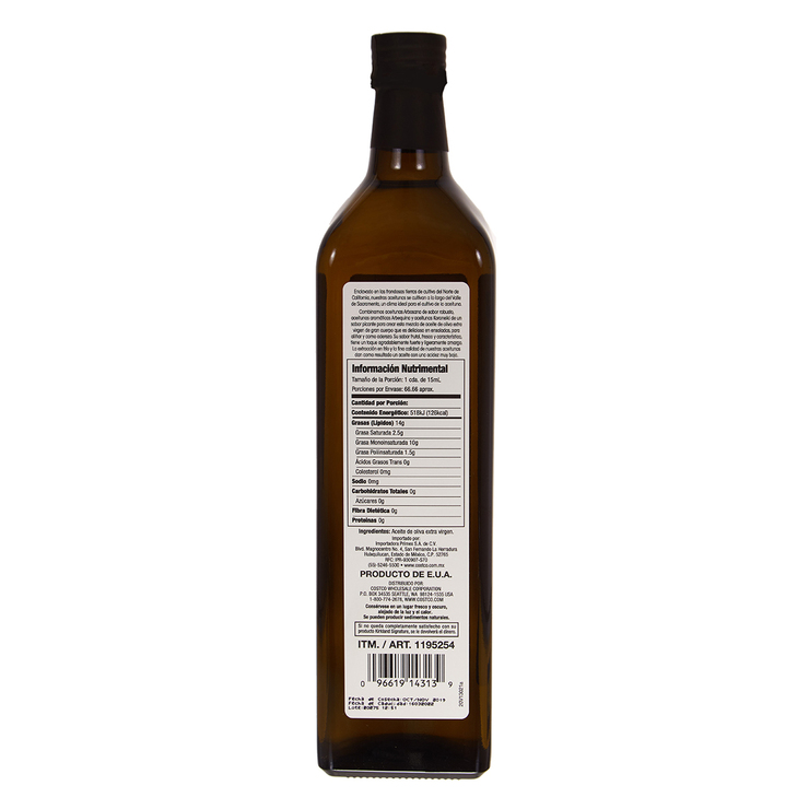 Aceite de Oliva Extra Virgen California, Kirkland Signature 1L — Imagen 2 de 2