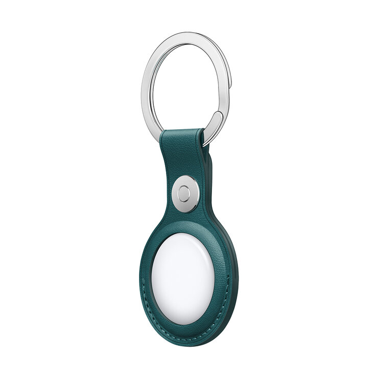 Apple Llavero de piel para el AirTag Verde Pino  — Imagen 2 de 3