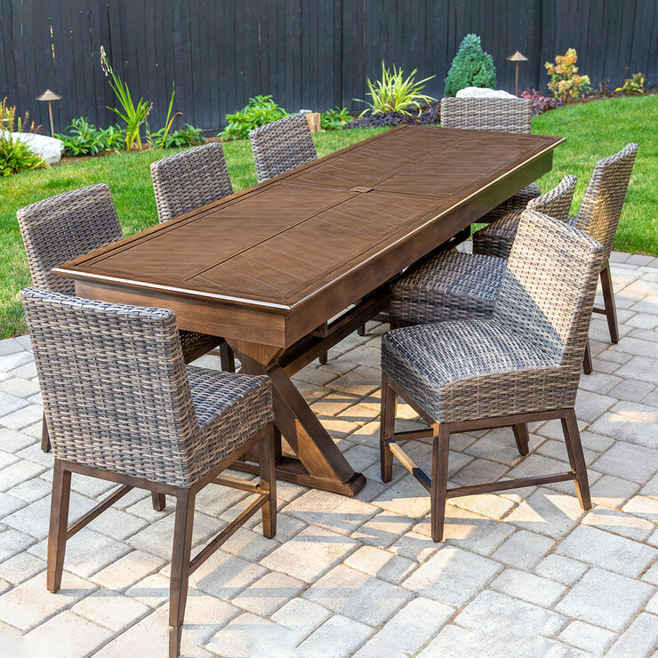 Coronado Casuals, Cabrini Mesa Comedor con Mesa de Juegos de 9 Piezas — Imagen 2 de 4