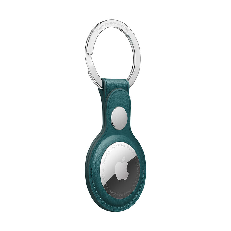 Apple Llavero de piel para el AirTag Verde Pino  — Imagen 3 de 3