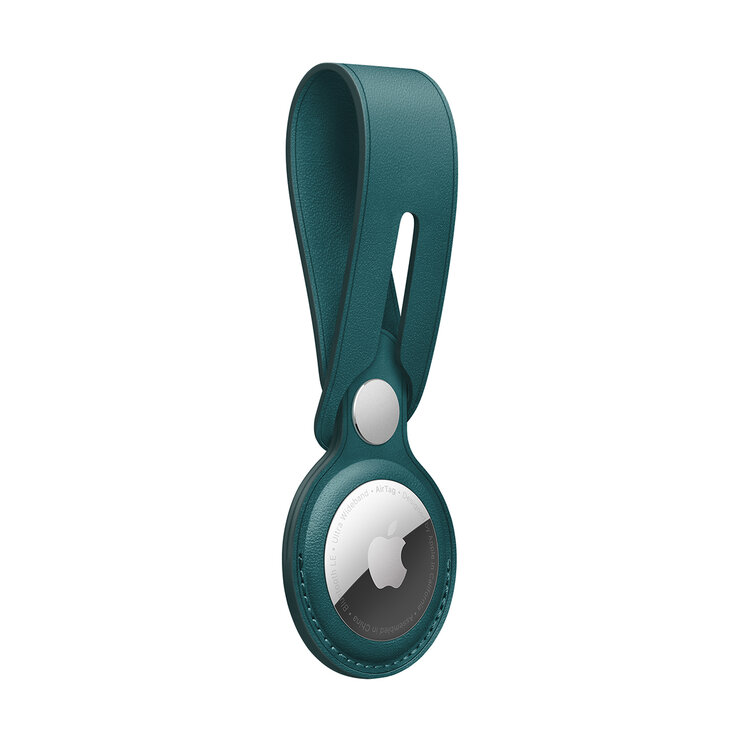 Apple Correa de piel para el AirTag Verde pino — Imagen 2 de 3