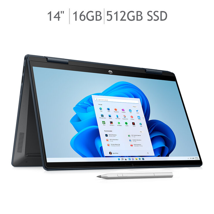 HP Pavilion x360 Convertible Laptop 14" Intel Core i5 16GB 512GB SSD Windows 11 + Lapiz — Imagen 1 de 3