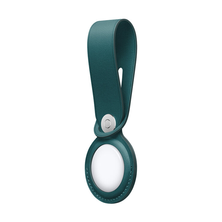 Apple Correa de piel para el AirTag Verde pino — Imagen 3 de 3